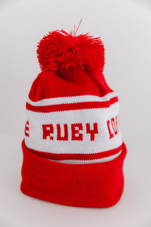 Ruby Coffee Pom Hat