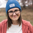 Load image into Gallery viewer, Blue Ruby Patch Beanie