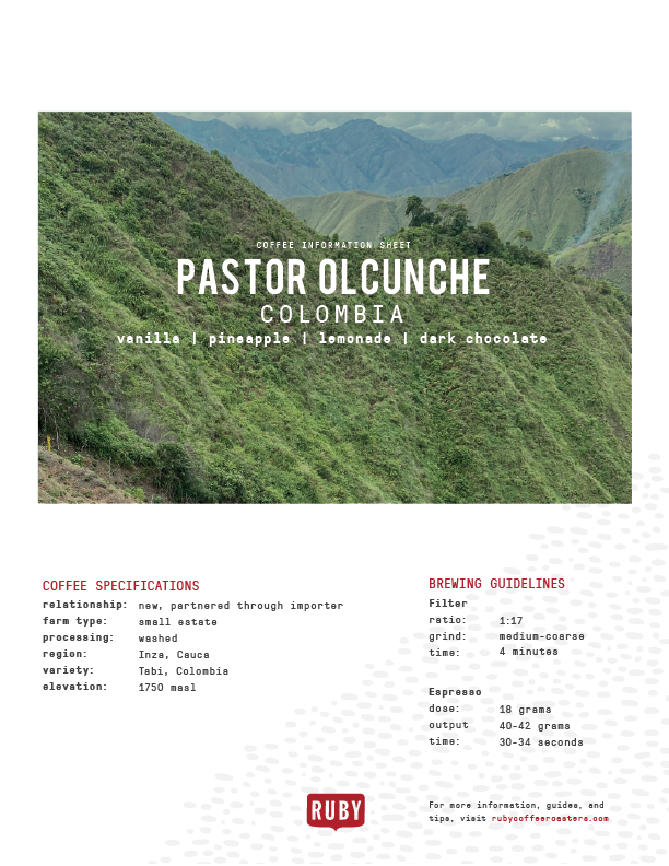 Colombia Pastor Olcunche