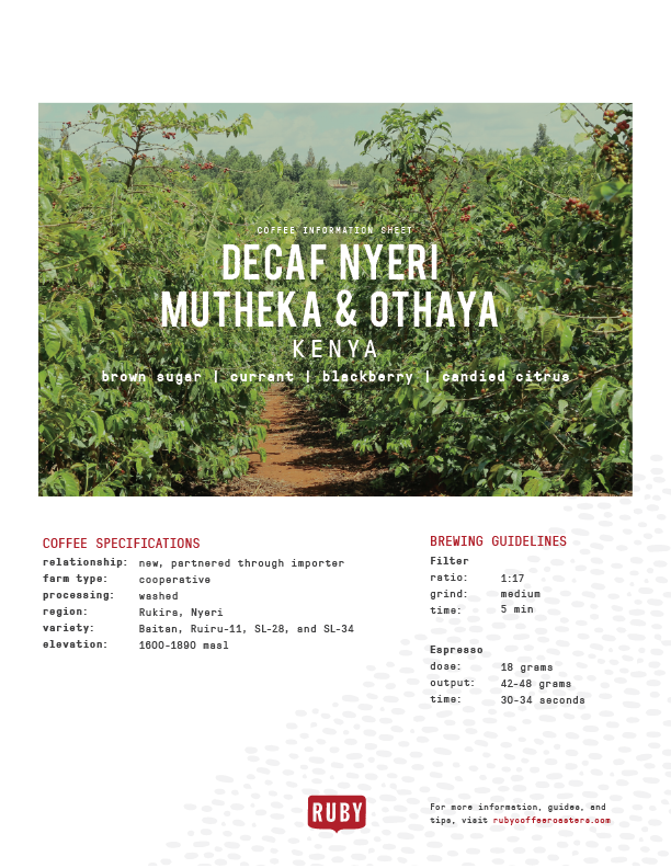 Decaf Kenya Mutheka & Othaya