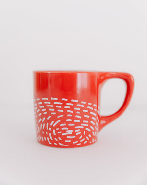 Red Swirl Mug
