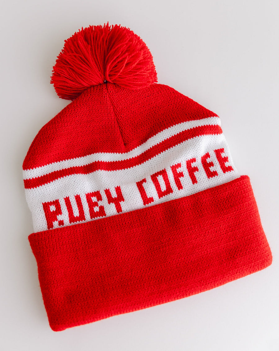 Ruby Coffee Pom Hat