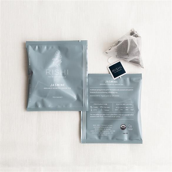 Rishi Organic Jasmine Green Tea Sachets – Ruby Coffee Roasters
