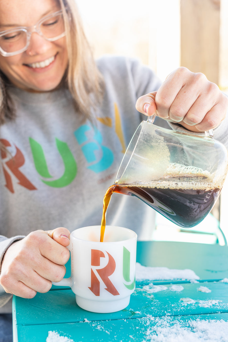 RUBY Milk Glass Mug