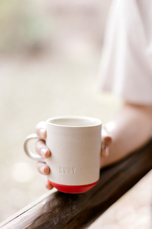 Handmade Ruby PKK Coffee Handle Mug