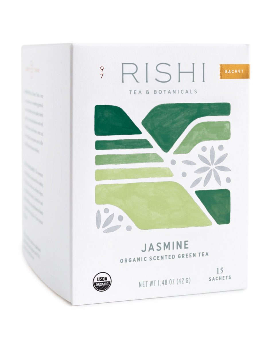 Rishi Organic Jasmine Green Tea Sachets – Ruby Coffee Roasters